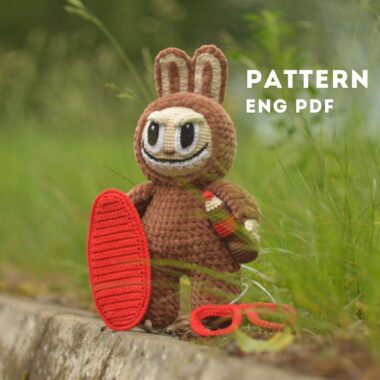 Smiling Bunny CROCHET PATTERN, Creepy Cute Monster Rabbit Toy, Big-Eared Plush Monster – Crochet Amigurumi Pattern PDF (ENG)